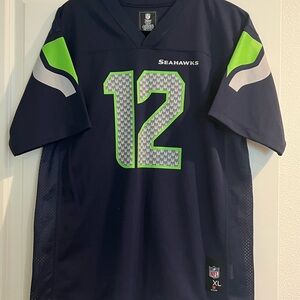NFL Seattle Seahawks Blue and Green Jersey